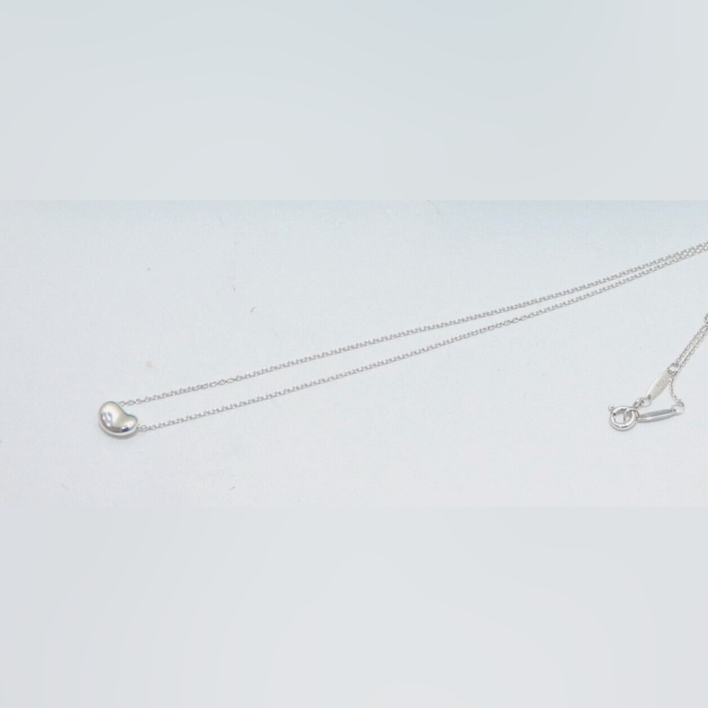 Tiffany & Co. Silver Small Bean Necklace - Picture 2 of 2